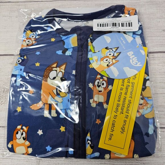 NEW!! Little Sleepies Bluey Dance Mode Zippy Size  3-6 months - Picture 1 of 3
